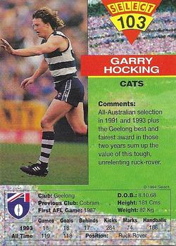 1994 Select AFL #103 Garry Hocking Back